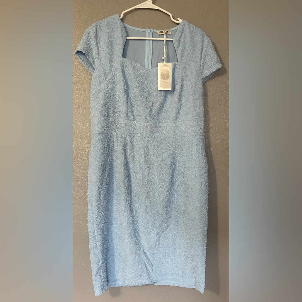 New GRACE KARIN Women's Dress Light Blue Size- X-Large